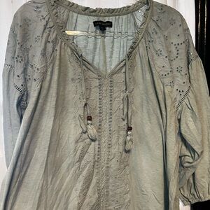 Baby blue boho top 22/24 plus size Lane Bryant